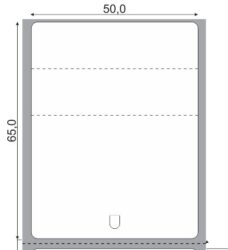 Tag Adesivo com Duas Serrillhas 50x65